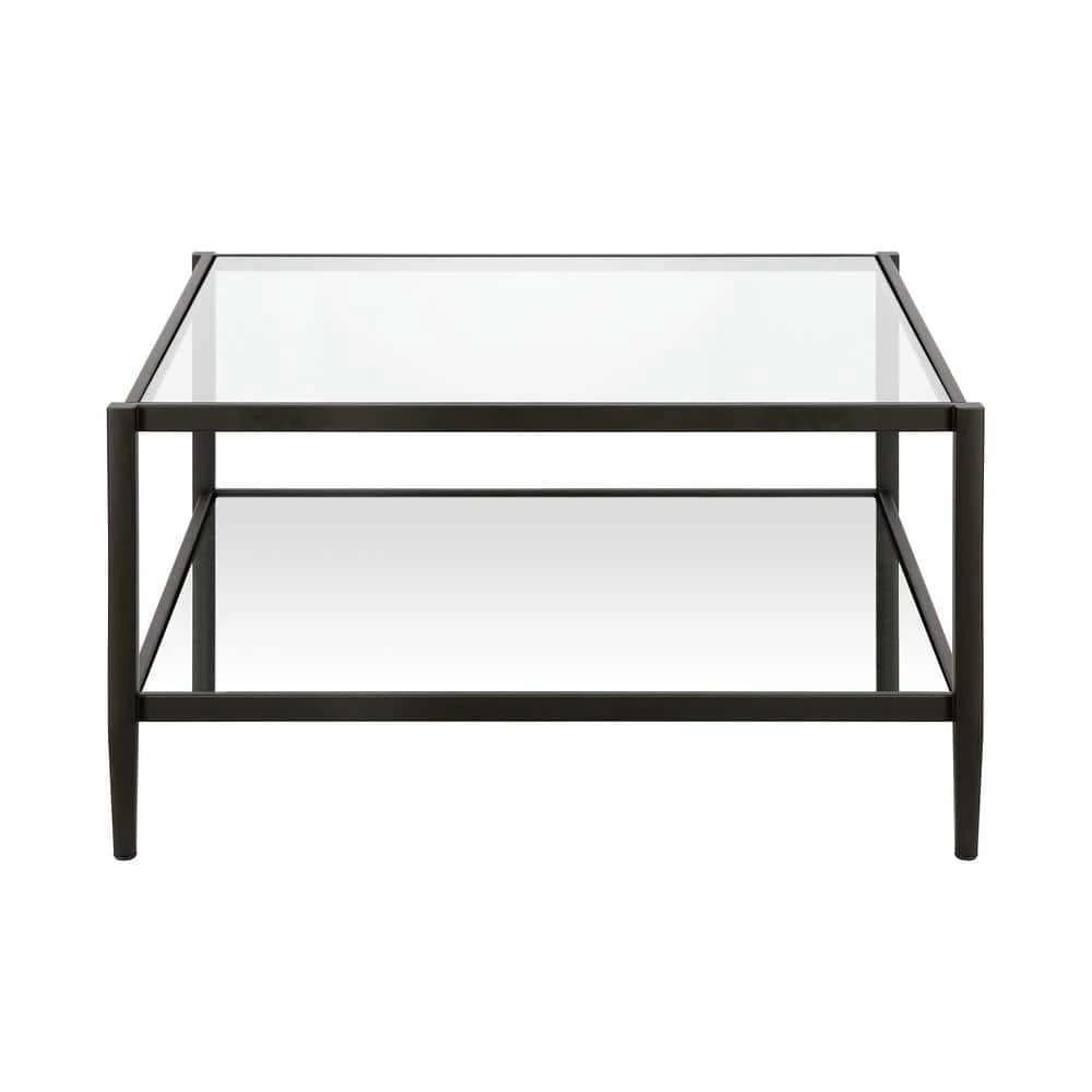 Best deal 👏 Hera 32 in. Blackened Bronze Medium Square Glass Coffee Table with Shelf by Meyer&Cross 🥰 4 Best deal 👏 Hera 32 in. Blackened Bronze Medium Square Glass Coffee Table with Shelf by Meyer&Cross 🥰 - Image 2