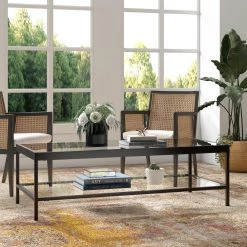 Best Sale 💯 Alexis 54 in. Blackened Bronze Rectangle Glass Coffee Table by Meyer&Cross ⌛ 14 Best Sale 💯 Alexis 54 in. Blackened Bronze Rectangle Glass Coffee Table by Meyer&Cross ⌛ -Outlet Camden Isle Store blackened bronze meyer cross coffee tables ct0709 44 1000