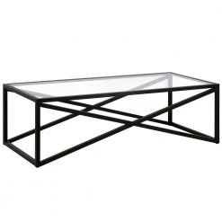 Promo 👏 Calix 54 in. Blackened Bronze Rectangle Glass Coffee Table by Meyer&Cross ✔️