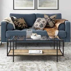 Coupon 😉 Vireo 45 in. Blackened Bronze Rectangle Glass Coffee Table with Limed Oak Shelf by Meyer&Cross 😍 -Outlet Camden Isle Store blackened bronze meyer cross coffee tables ct0940 4f 1000