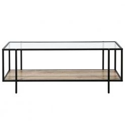 Coupon 😉 Vireo 45 in. Blackened Bronze Rectangle Glass Coffee Table with Limed Oak Shelf by Meyer&Cross 😍 -Outlet Camden Isle Store blackened bronze meyer cross coffee tables ct0940 c3 1000