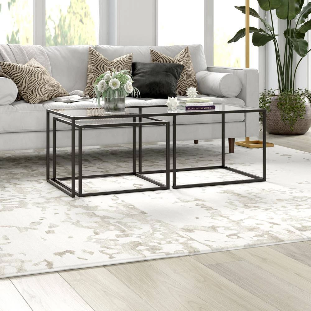 Buy ✨ Kennedy 22 and 50 in.Nested Blackened Bronze Coffee Table Set of 2 with Glass Top by Meyer&Cross 🧨 9 Buy ✨ Kennedy 22 and 50 in.Nested Blackened Bronze Coffee Table Set of 2 with Glass Top by Meyer&Cross 🧨 - Image 7