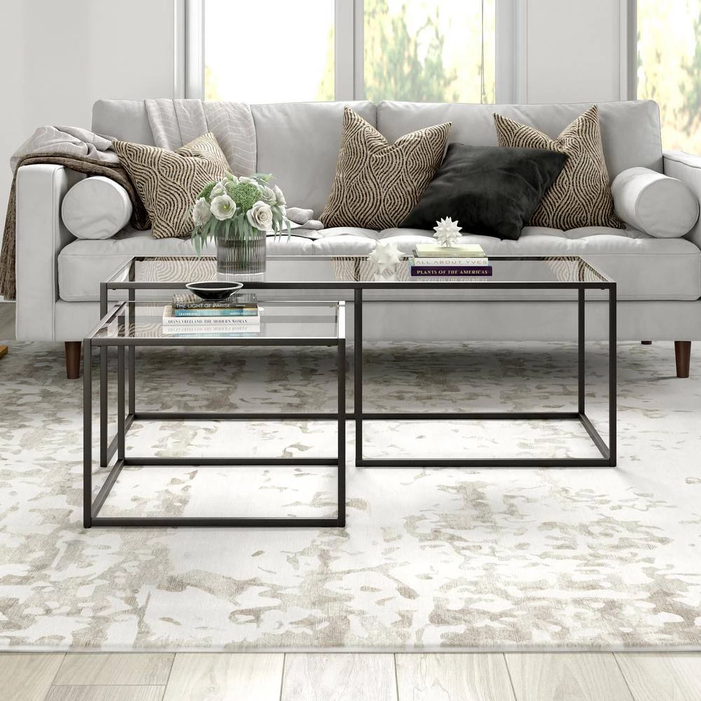Buy ✨ Kennedy 22 and 50 in.Nested Blackened Bronze Coffee Table Set of 2 with Glass Top by Meyer&Cross 🧨 7 Buy ✨ Kennedy 22 and 50 in.Nested Blackened Bronze Coffee Table Set of 2 with Glass Top by Meyer&Cross 🧨 - Image 5