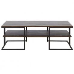 New ✨ Pike 45 in Blackened Bronze and Alder Brown Rectangular Coffee Table by Meyer&Cross 🔥