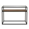 Cheapest 🥰 Addison 42 in. Bronze Standard Rectangle Glass Console Table with Storage by Meyer&Cross 🔥 -Outlet Camden Isle Store blackened bronze meyer cross console tables at0164 64 1000