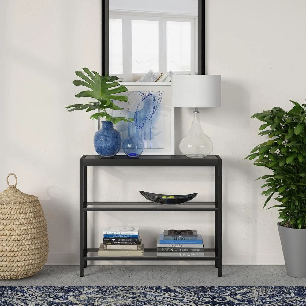 Budget ๐คฉ Alexis 36 in. Bronze Standard Rectangle Glass Console Table with Storage by Meyer&Cross ๐ฏ 8 Budget ๐คฉ Alexis 36 in. Bronze Standard Rectangle Glass Console Table with Storage by Meyer&Cross ๐ฏ - Image 6