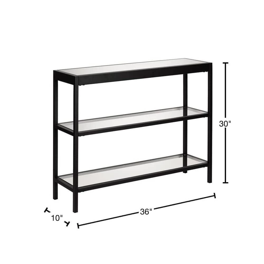 Budget ๐คฉ Alexis 36 in. Bronze Standard Rectangle Glass Console Table with Storage by Meyer&Cross ๐ฏ 5 Budget ๐คฉ Alexis 36 in. Bronze Standard Rectangle Glass Console Table with Storage by Meyer&Cross ๐ฏ - Image 3