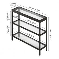 Budget ๐คฉ Alexis 36 in. Bronze Standard Rectangle Glass Console Table with Storage by Meyer&Cross ๐ฏ 17 Budget ๐คฉ Alexis 36 in. Bronze Standard Rectangle Glass Console Table with Storage by Meyer&Cross ๐ฏ -Outlet Camden Isle Store blackened bronze meyer cross console tables at0235 44 1000