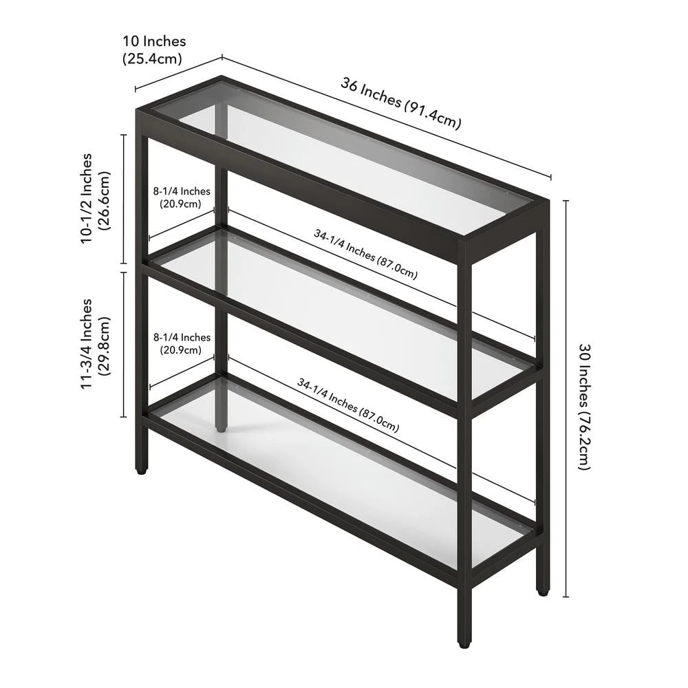 Budget ๐คฉ Alexis 36 in. Bronze Standard Rectangle Glass Console Table with Storage by Meyer&Cross ๐ฏ 9 Budget ๐คฉ Alexis 36 in. Bronze Standard Rectangle Glass Console Table with Storage by Meyer&Cross ๐ฏ - Image 7