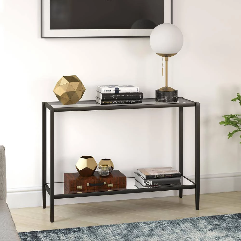 Brand new ✨ Hera 42 in. Blackened Bronze Standard Rectangle Mirrored Console Table with Storage by Meyer&Cross 😉 6 Brand new ✨ Hera 42 in. Blackened Bronze Standard Rectangle Mirrored Console Table with Storage by Meyer&Cross 😉 - Image 4