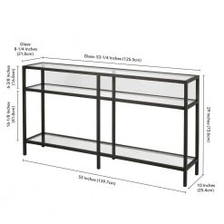 Best deal 🎉 Vega 55 in. Blackened Bronze/Clear Rectangle Glass Console Table with Storage by Meyer&Cross 🎉 12 Best deal 🎉 Vega 55 in. Blackened Bronze/Clear Rectangle Glass Console Table with Storage by Meyer&Cross 🎉 -Outlet Camden Isle Store blackened bronze meyer cross console tables at0255 1f 1000
