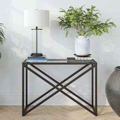 Best reviews of ✔️ Calix 42 in. Blackened Bronze Rectangle Glass Console Table by Meyer&Cross ❤️ -Outlet Camden Isle Store blackened bronze meyer cross console tables at0257 1f 1000
