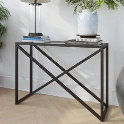Best reviews of ✔️ Calix 42 in. Blackened Bronze Rectangle Glass Console Table by Meyer&Cross ❤️ -Outlet Camden Isle Store blackened bronze meyer cross console tables at0257 31 1000