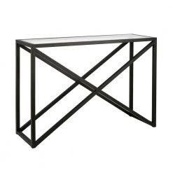 Best reviews of ✔️ Calix 42 in. Blackened Bronze Rectangle Glass Console Table by Meyer&Cross ❤️