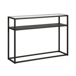 New ๐ฅฐ Nellie 42 in. Blackened Bronze Standard Rectangle Glass Console Table with Storage by Meyer&Cross ๐