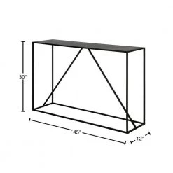 Wholesale ⭐ Pia 45 in. Blackened Bronze Rectangle Metal Console Table by Meyer&Cross 😀 -Outlet Camden Isle Store blackened bronze meyer cross console tables at0542 40 1000