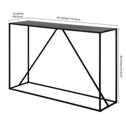Wholesale ⭐ Pia 45 in. Blackened Bronze Rectangle Metal Console Table by Meyer&Cross 😀 -Outlet Camden Isle Store blackened bronze meyer cross console tables at0542 44 1000