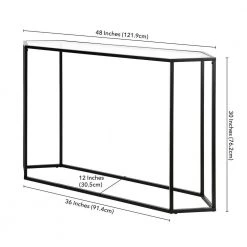 Budget 🔔 Beck 48 in. Blackened Bronze Specialty Glass Console Table by Meyer&Cross 🤩 -Outlet Camden Isle Store blackened bronze meyer cross console tables at0551 fa 1000