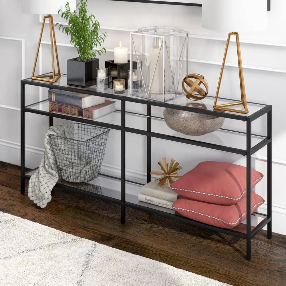 Best reviews of 😍 Sivil 64 in. Blackened Bronze Rectangle Glass Console Table by Meyer&Cross 🔥 5 Best reviews of 😍 Sivil 64 in. Blackened Bronze Rectangle Glass Console Table by Meyer&Cross 🔥 - Image 3