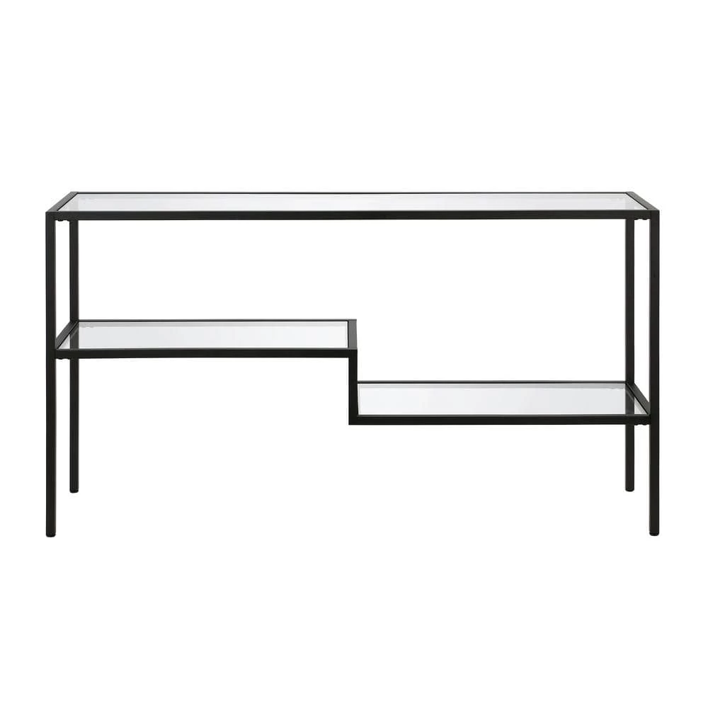 New ๐งจ Lovett 55 in. Blackened Bronze Rectangle Glass Console Table with Glass Shelves by Meyer&Cross ๐ 6 New ๐งจ Lovett 55 in. Blackened Bronze Rectangle Glass Console Table with Glass Shelves by Meyer&Cross ๐ - Image 4