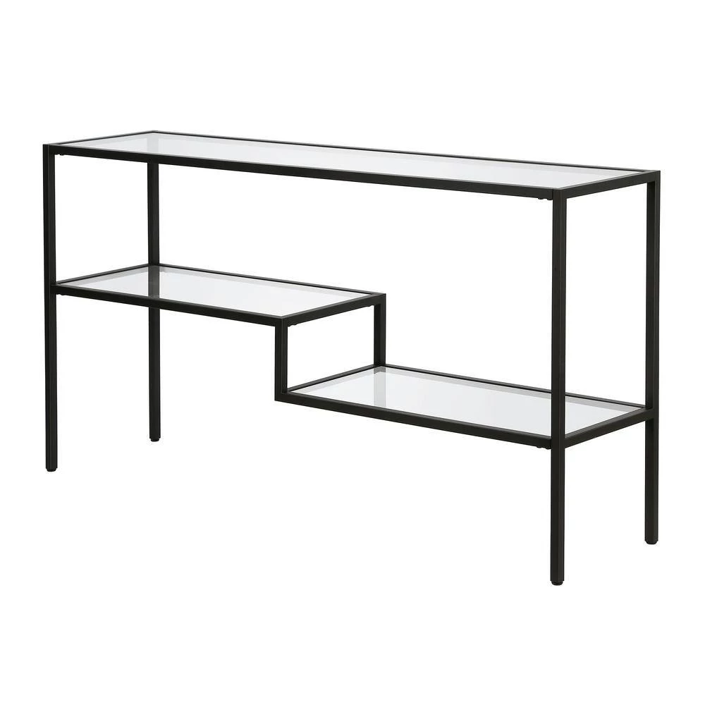 New ๐งจ Lovett 55 in. Blackened Bronze Rectangle Glass Console Table with Glass Shelves by Meyer&Cross ๐ 4 New ๐งจ Lovett 55 in. Blackened Bronze Rectangle Glass Console Table with Glass Shelves by Meyer&Cross ๐ - Image 2