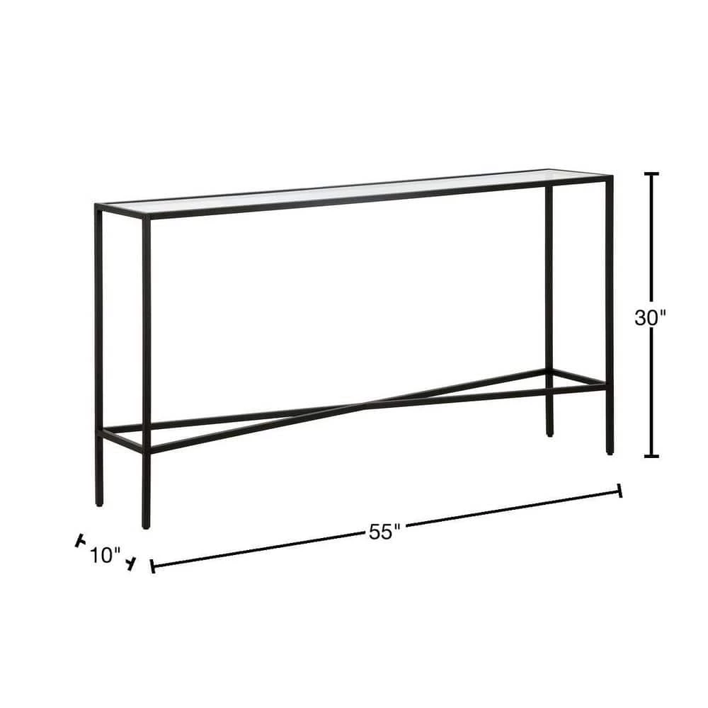 Buy ๐งจ Henley 55 in. Blackened Bronze Rectangle Glass Console Table by Meyer&Cross ๐ 5 Buy ๐งจ Henley 55 in. Blackened Bronze Rectangle Glass Console Table by Meyer&Cross ๐ - Image 3
