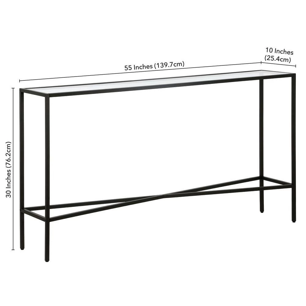 Buy ๐งจ Henley 55 in. Blackened Bronze Rectangle Glass Console Table by Meyer&Cross ๐ 9 Buy ๐งจ Henley 55 in. Blackened Bronze Rectangle Glass Console Table by Meyer&Cross ๐ - Image 7