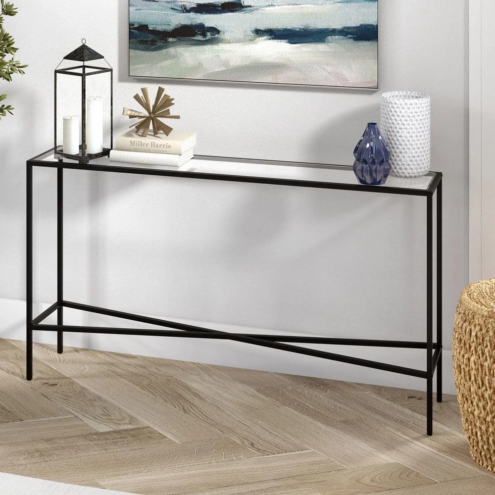 Buy ๐งจ Henley 55 in. Blackened Bronze Rectangle Glass Console Table by Meyer&Cross ๐ 7 Buy ๐งจ Henley 55 in. Blackened Bronze Rectangle Glass Console Table by Meyer&Cross ๐ - Image 5