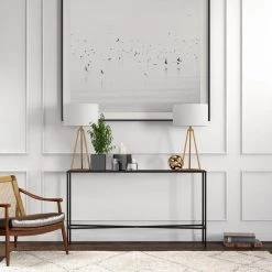 Cheap 🌟 Henley 55 in. Blackened Bronze Rectangle Metal Console Table by Meyer&Cross ⭐ -Outlet Camden Isle Store blackened bronze meyer cross console tables at0823 31 1000