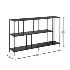 Discount 😍 Winthrop 52 in. Blackened Bronze Rectangle Metal Console Table by Meyer&Cross 😀 -Outlet Camden Isle Store blackened bronze meyer cross console tables at0914 40 1000