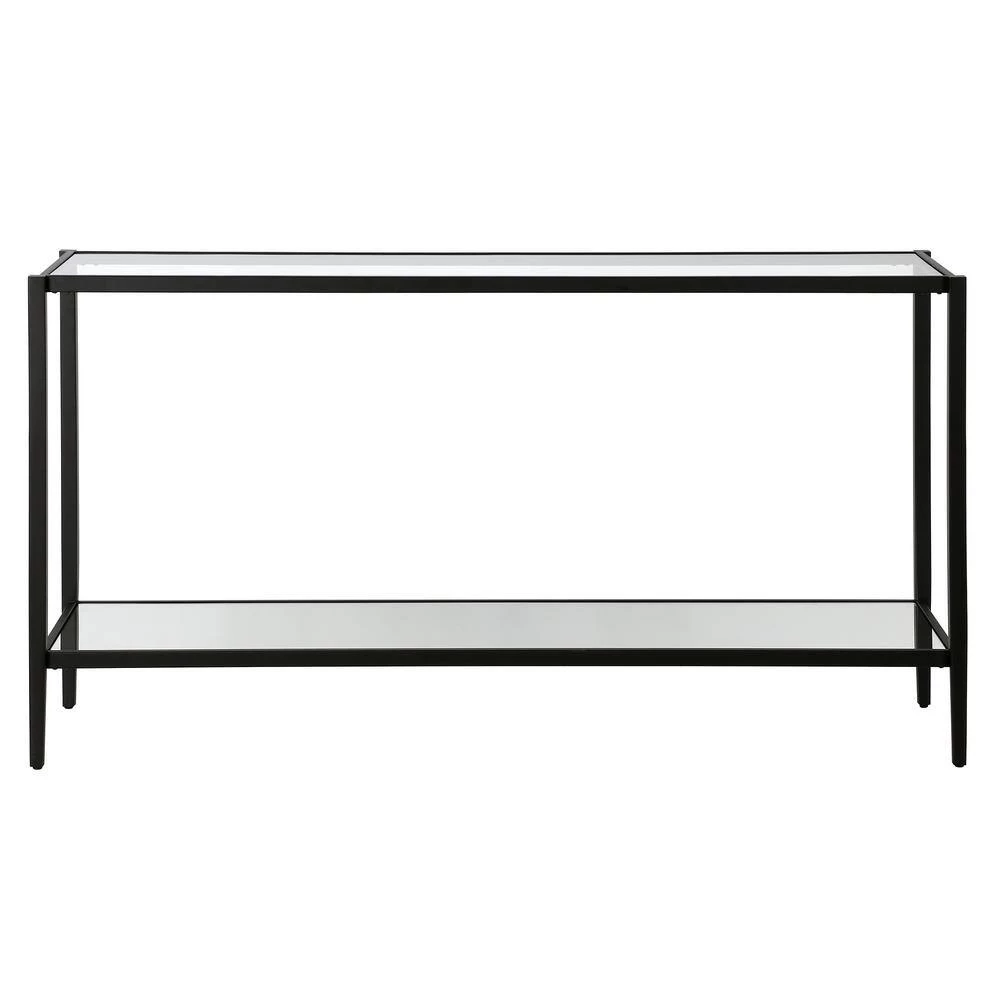 Promo ✔️ Hera 55 in. Blackened Bronze Rectangle Glass Console Table with Mirrored Shelf by Meyer&Cross 🌟 6 Promo ✔️ Hera 55 in. Blackened Bronze Rectangle Glass Console Table with Mirrored Shelf by Meyer&Cross 🌟 - Image 4