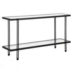 Cheapest ✨ Inez 55 in. Blackened Bronze Rectangle Glass Console Table by Meyer&Cross ⌛