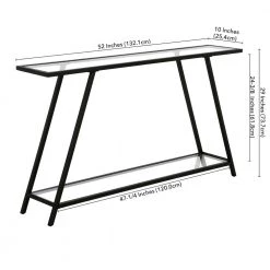 Promo 🛒 Yair 52 in. Rectangle Blackened Bronze Glass Console Table by Meyer&Cross 😀 -Outlet Camden Isle Store blackened bronze meyer cross console tables at0992 44 1000