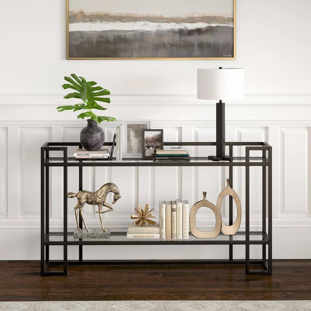 Budget โ Uriel 52 in. Blackened Bronze Rectangle Glass Console Table by Meyer&Cross ๐ 11 Budget โ Uriel 52 in. Blackened Bronze Rectangle Glass Console Table by Meyer&Cross ๐ - Image 9