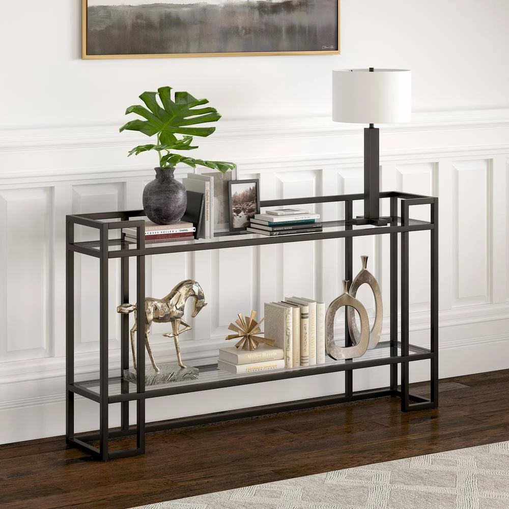 Budget โ Uriel 52 in. Blackened Bronze Rectangle Glass Console Table by Meyer&Cross ๐ 7 Budget โ Uriel 52 in. Blackened Bronze Rectangle Glass Console Table by Meyer&Cross ๐ - Image 5
