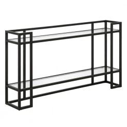 Budget โ Uriel 52 in. Blackened Bronze Rectangle Glass Console Table by Meyer&Cross ๐
