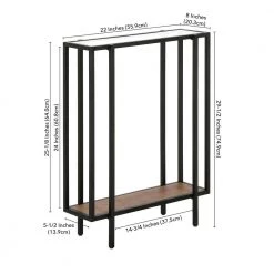 Promo 🧨 Vireo 22 in. Blackened Bronze Rectangle Glass Accent Table with Rustic Oak Shelf by Meyer&Cross 💯 14 Promo 🧨 Vireo 22 in. Blackened Bronze Rectangle Glass Accent Table with Rustic Oak Shelf by Meyer&Cross 💯 -Outlet Camden Isle Store blackened bronze meyer cross console tables at1171 1f 1000