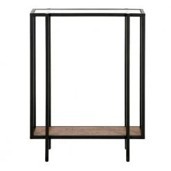 Promo 🧨 Vireo 22 in. Blackened Bronze Rectangle Glass Accent Table with Rustic Oak Shelf by Meyer&Cross 💯 12 Promo 🧨 Vireo 22 in. Blackened Bronze Rectangle Glass Accent Table with Rustic Oak Shelf by Meyer&Cross 💯 -Outlet Camden Isle Store blackened bronze meyer cross console tables at1171 c3 1000