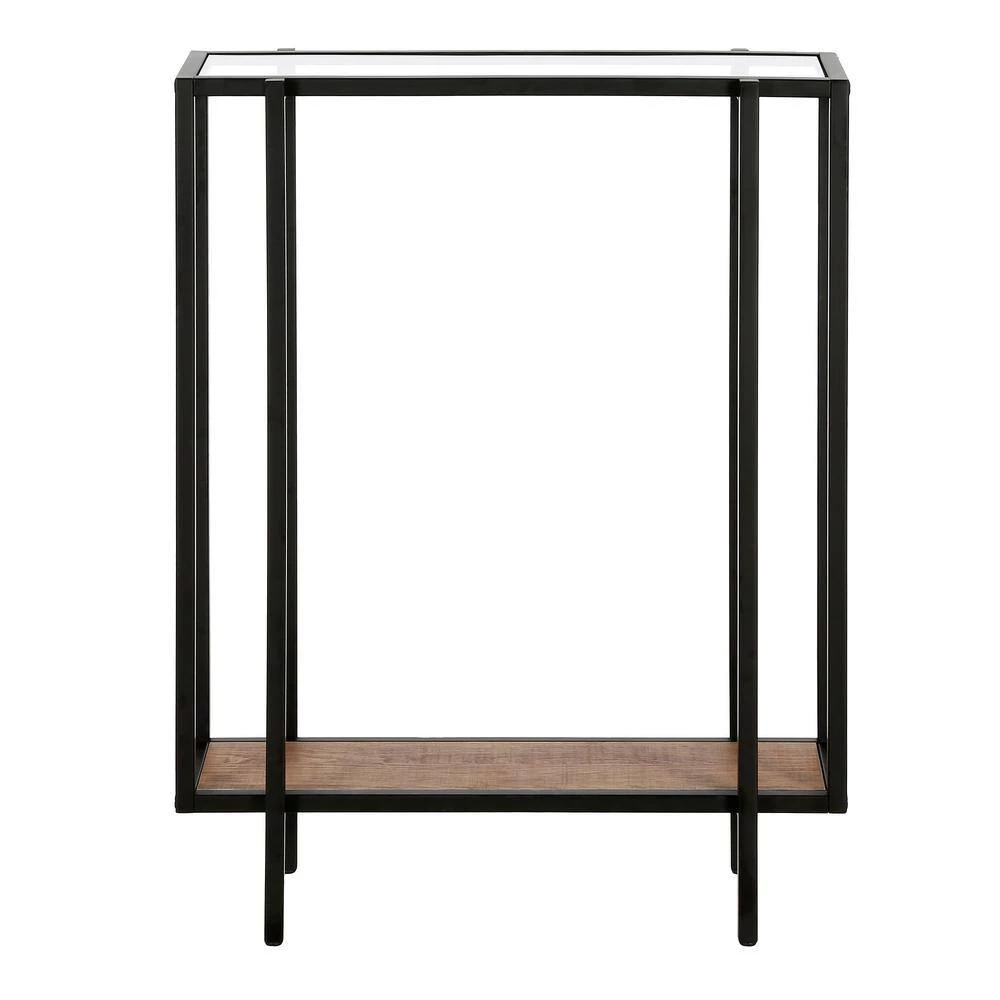 Promo 🧨 Vireo 22 in. Blackened Bronze Rectangle Glass Accent Table with Rustic Oak Shelf by Meyer&Cross 💯 5 Promo 🧨 Vireo 22 in. Blackened Bronze Rectangle Glass Accent Table with Rustic Oak Shelf by Meyer&Cross 💯 - Image 3