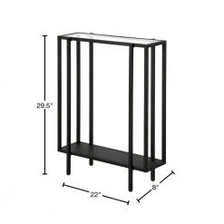 Cheapest 🥰 Vireo 22 in. Blackened Bronze Rectangle Glass Accent Table with Metal Shelf by Meyer&Cross ✨ 13 Cheapest 🥰 Vireo 22 in. Blackened Bronze Rectangle Glass Accent Table with Metal Shelf by Meyer&Cross ✨ -Outlet Camden Isle Store blackened bronze meyer cross console tables at1172 40 1000
