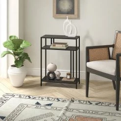 Cheapest 🔥 Cortland 22 in. Blackened Bronze Rectangle Metal Console Table with Metal Shelves by Meyer&Cross 🔔 19 Cheapest 🔥 Cortland 22 in. Blackened Bronze Rectangle Metal Console Table with Metal Shelves by Meyer&Cross 🔔 -Outlet Camden Isle Store blackened bronze meyer cross console tables at1178 31 1000