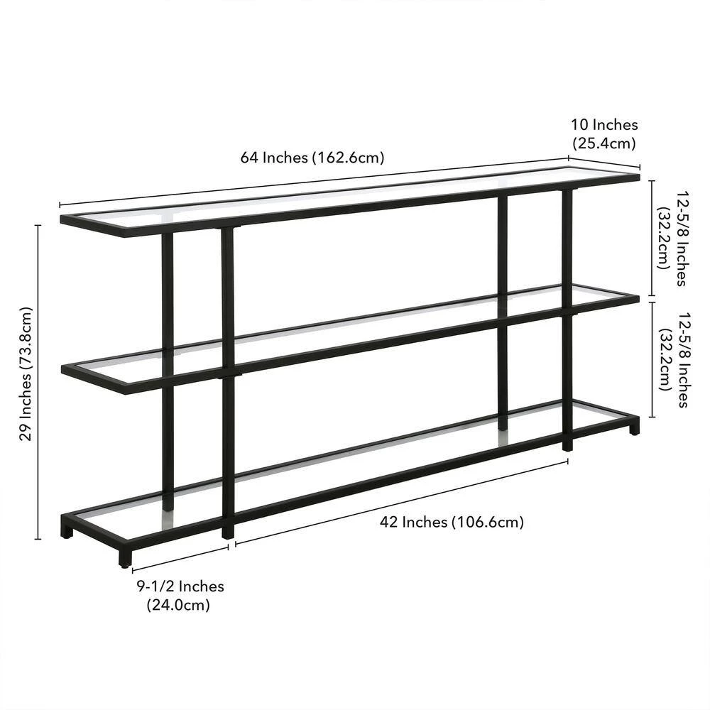 Brand new 👍 Greenwich 64 in. Blackened Bronze Rectangle Console Table with Storage by Meyer&Cross 🛒 8 Brand new 👍 Greenwich 64 in. Blackened Bronze Rectangle Console Table with Storage by Meyer&Cross 🛒 - Image 6