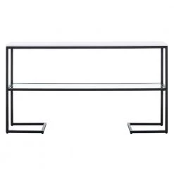 Cheapest 🤩 Errol 55 in. Blackened Bronze Rectangle Faux Marble Console Table with Storage by Meyer&Cross 😀 -Outlet Camden Isle Store blackened bronze meyer cross console tables at1327 4f 1000