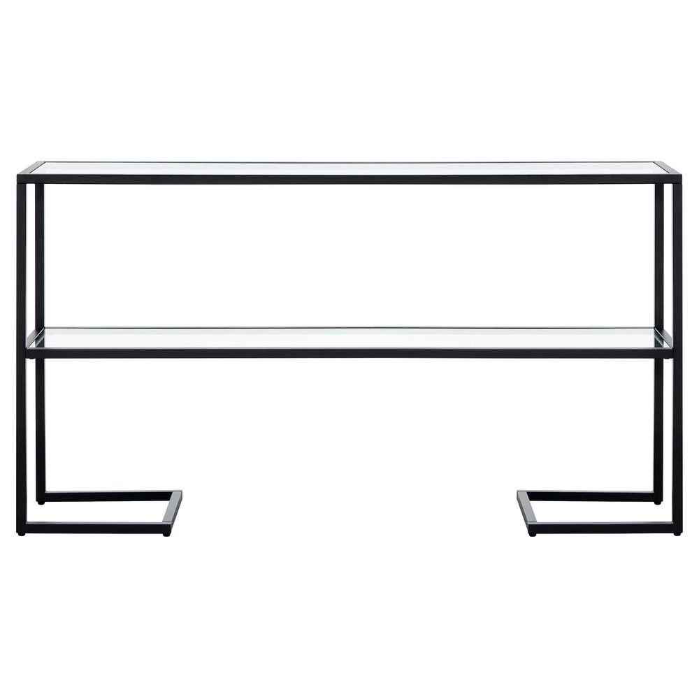 New ๐งจ Errol 55 in. Blackened Bronze Rectangle Glass Console Table with Storage by Meyer&Cross ๐ 7 New ๐งจ Errol 55 in. Blackened Bronze Rectangle Glass Console Table with Storage by Meyer&Cross ๐ - Image 5