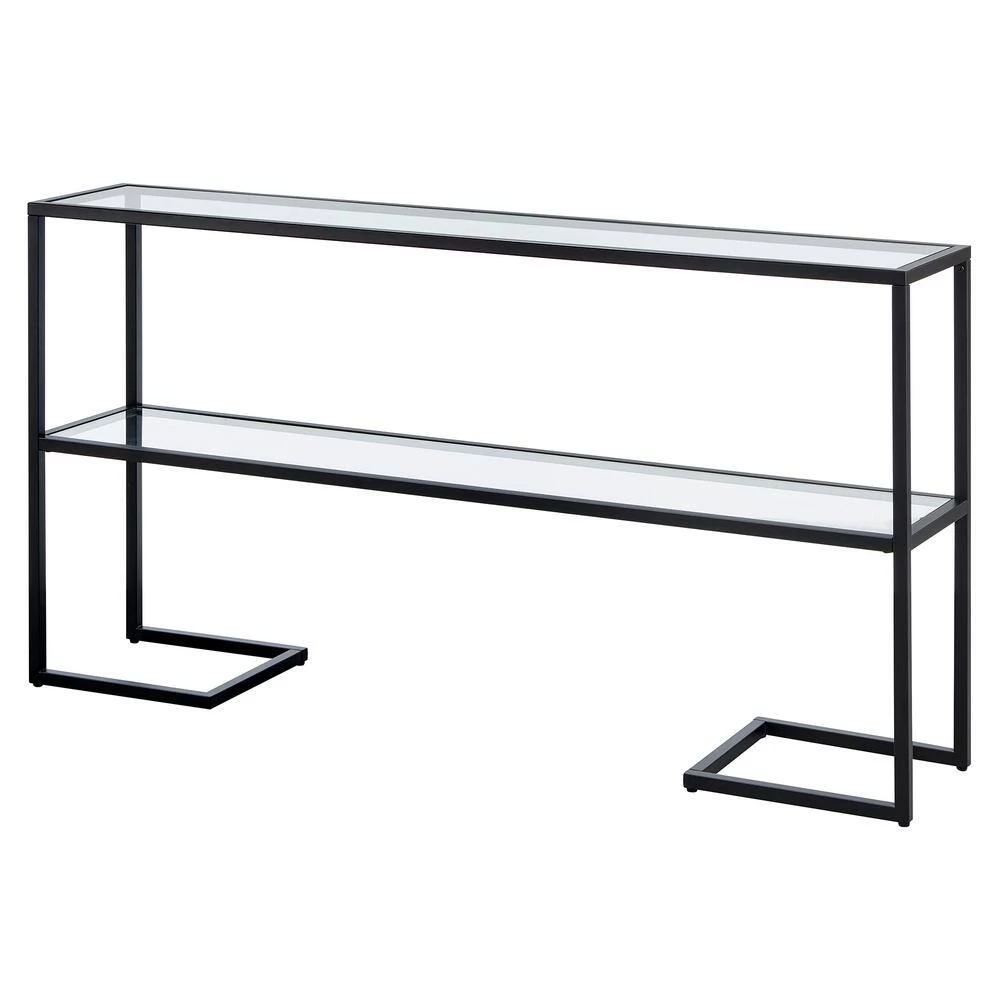 New ๐งจ Errol 55 in. Blackened Bronze Rectangle Glass Console Table with Storage by Meyer&Cross ๐ 4 New ๐งจ Errol 55 in. Blackened Bronze Rectangle Glass Console Table with Storage by Meyer&Cross ๐ - Image 2