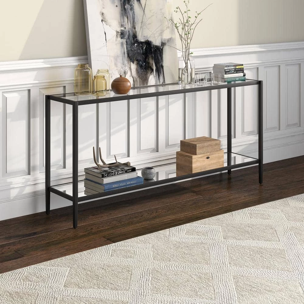 Wholesale 😍 Hera 64 in. Brass Rectangle Glass Console Table by Meyer&Cross 🎉 10 Wholesale 😍 Hera 64 in. Brass Rectangle Glass Console Table by Meyer&Cross 🎉 - Image 9