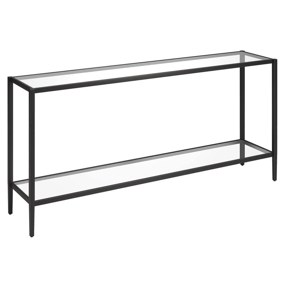 Wholesale 😍 Hera 64 in. Brass Rectangle Glass Console Table by Meyer&Cross 🎉 3 Wholesale 😍 Hera 64 in. Brass Rectangle Glass Console Table by Meyer&Cross 🎉 - Image 2