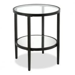 Best deal 💯 Hera 23.63 in. Blackened bronze Mirrored Side Table by Meyer&Cross 🔔