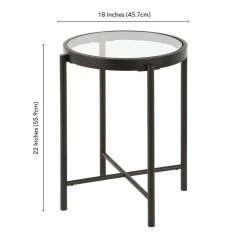 Budget 💯 Duxbury 22 in. Blackened Bronze Side Table by Meyer&Cross 😀 -Outlet Camden Isle Store blackened bronze meyer cross end side tables st0198 44 1000