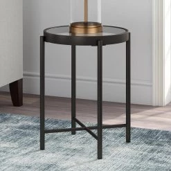 Budget 💯 Duxbury 22 in. Blackened Bronze Side Table by Meyer&Cross 😀 -Outlet Camden Isle Store blackened bronze meyer cross end side tables st0198 c3 1000